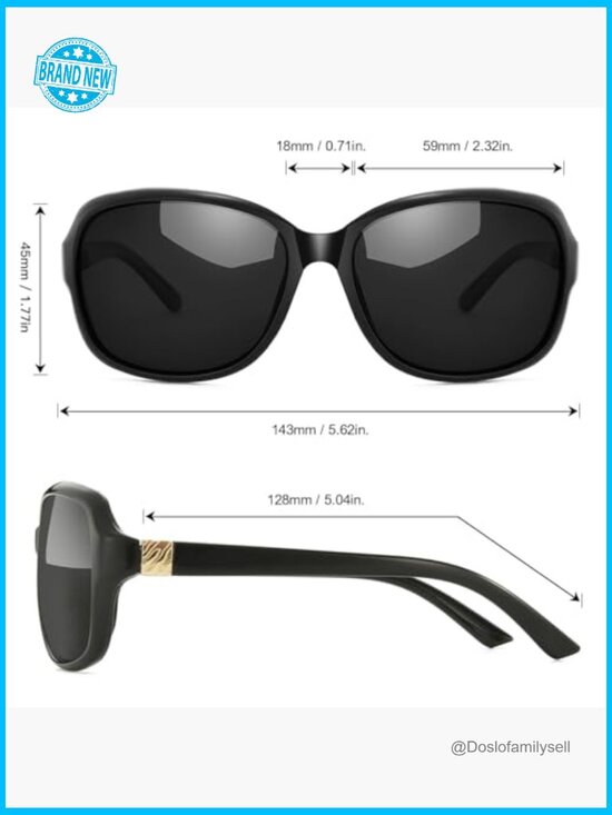 Retro Square Polarized Sunglasses Vintage Wrap Around UV400 Protection main image 5